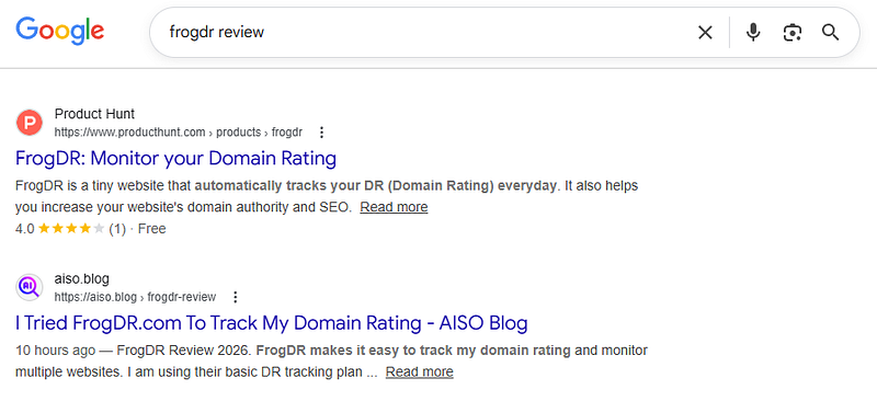 frogdr example seo booster at aiso.blog